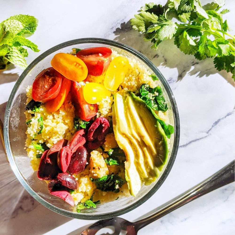 Basil Couscous, Rice, & Grain Bowl Siren Shrub Company