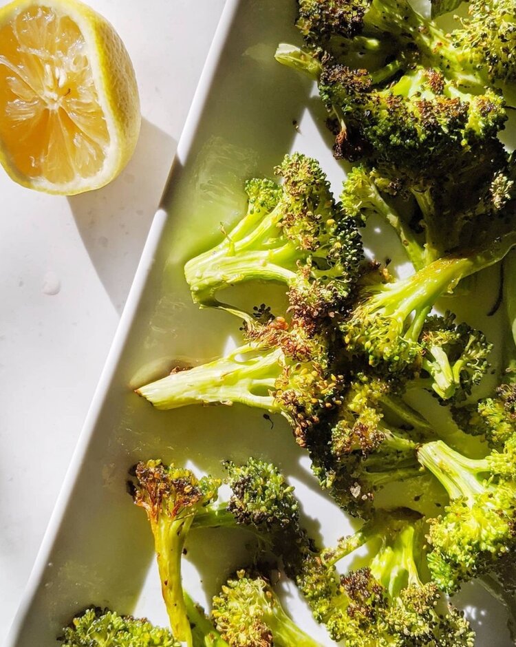 Charred Broccoli + Maple Ginger Vinaigrette