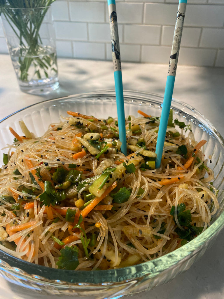 Basil Rice Noodle Salad