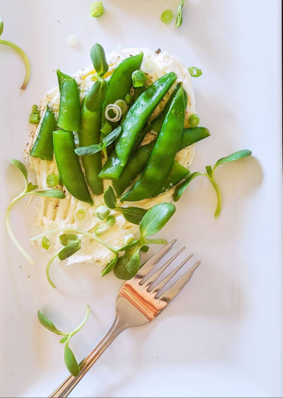 Whipped Basil Ricotta with Sugar Snap Peas – Siren Shrub Company