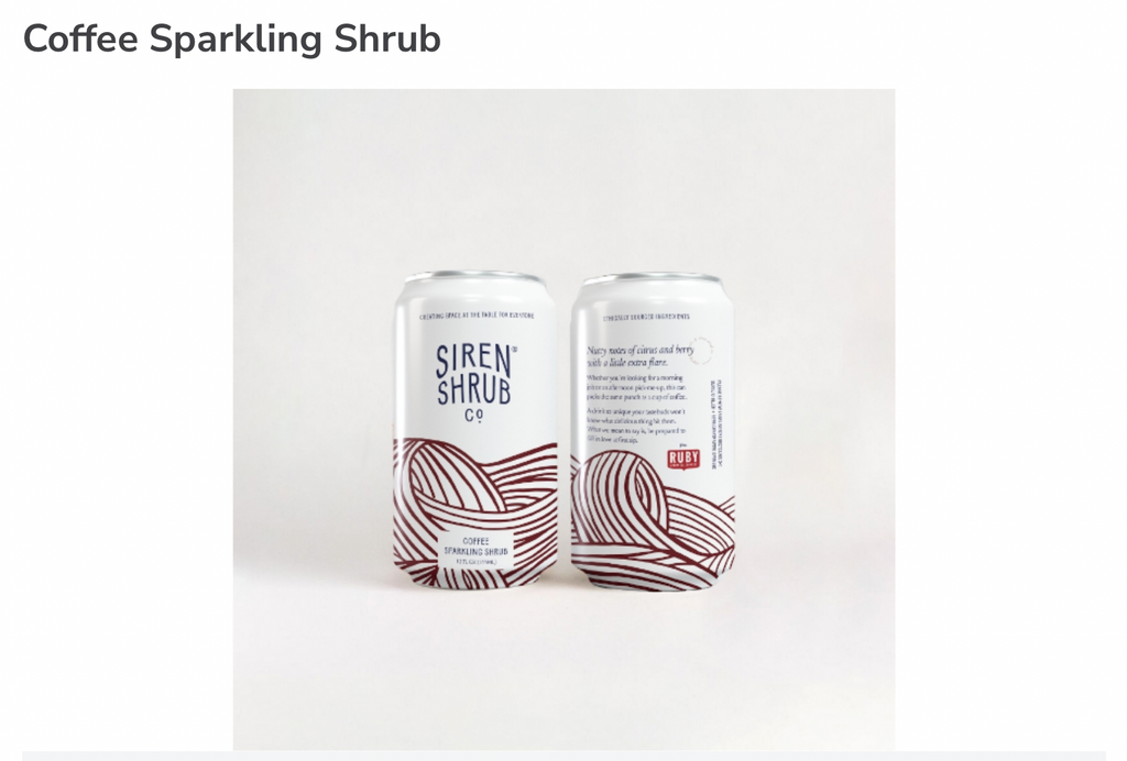 New Product: Coffee Sparkling Shrub