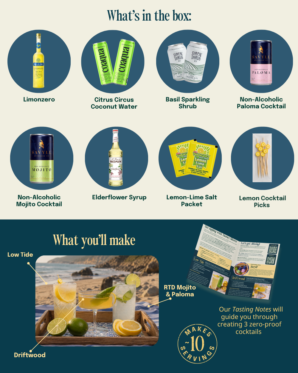 Sunny Shores Zero-Proof Cocktail Kit